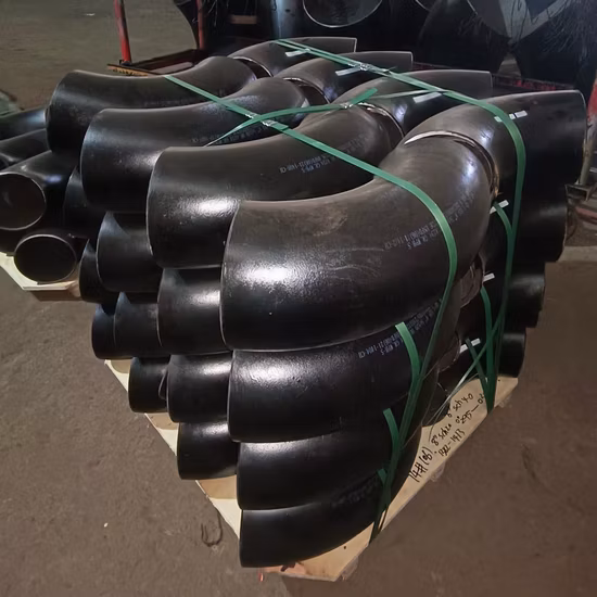 탄소강 엘보 ASTM B 16.9 정사각형 경사 끝 각도 60 엘보