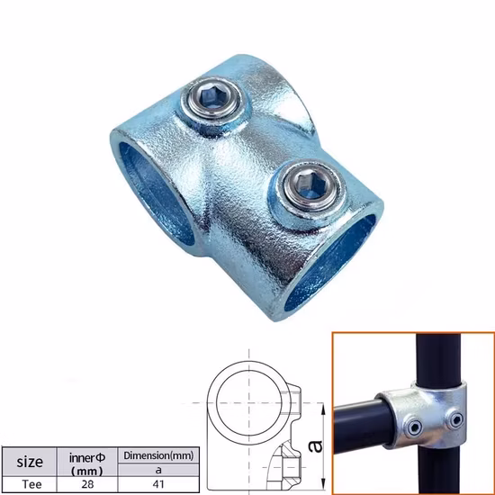 아연 도금 철 강철 난간 시스템, 고품질의 구조용 키 파이프 클램프 커넥터